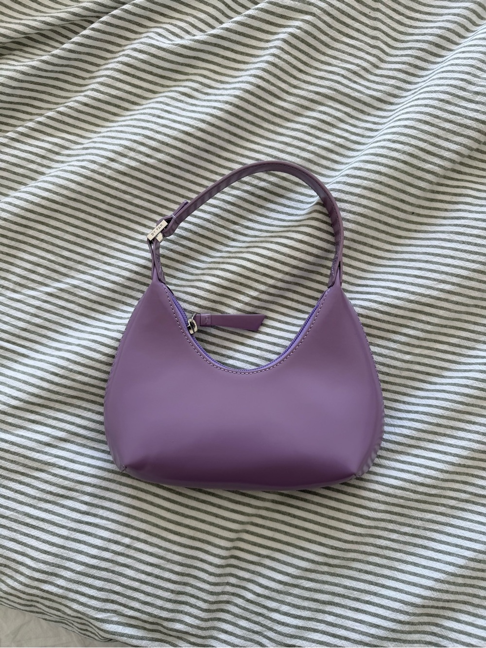 BY FAR Lavender Crescent Shoulder Bag